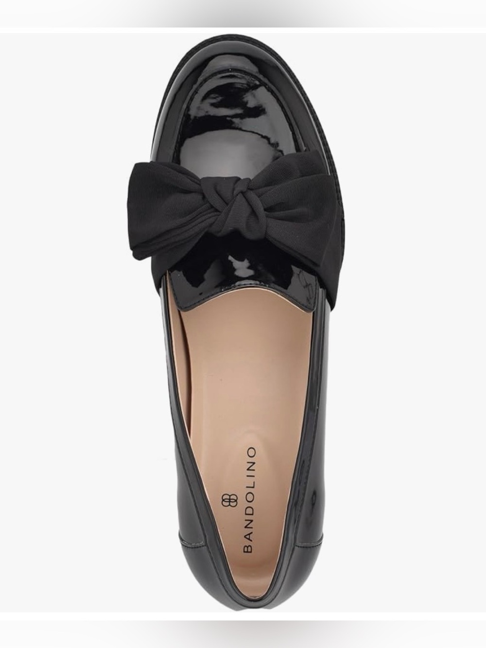 Bandolino Lindio Black Patent Bow Loafers - Size 7.5 NWOT